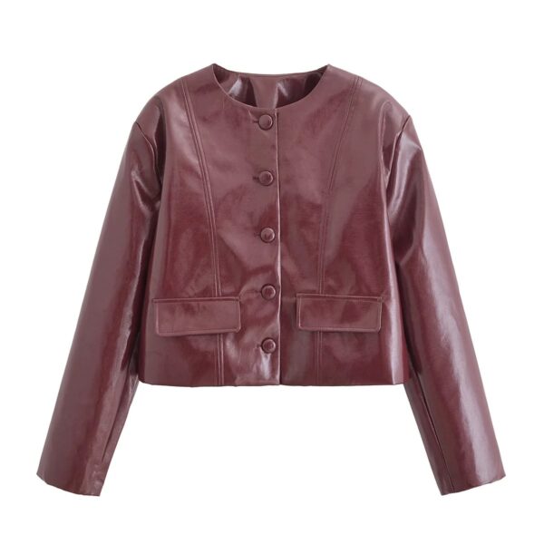 Timeless Edge Buttoned Leather Jacket