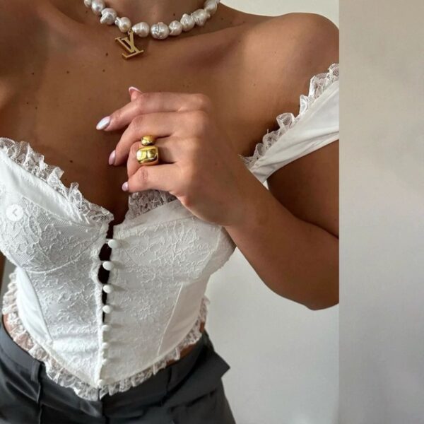 Vintage-Inspired Corset-Style Top